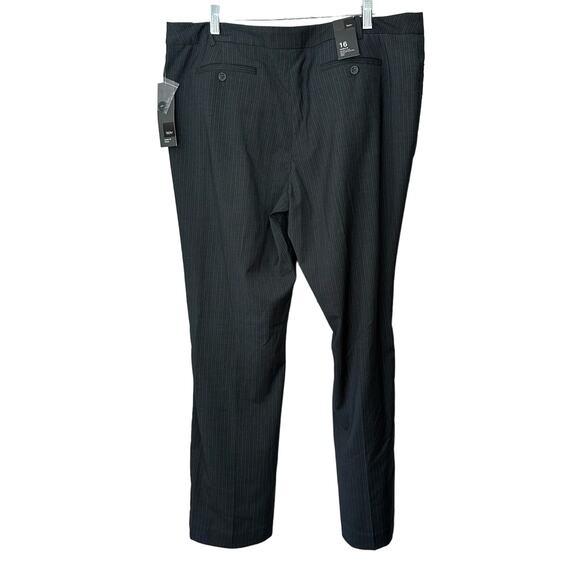 Mossimo Grey Stripe Pant Modern Fit Bootcut Stretch Womens Size 16 Slimming New - Picture 3 of 9
